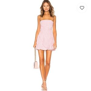 Revolve By The Way ruffle dress pink stripe